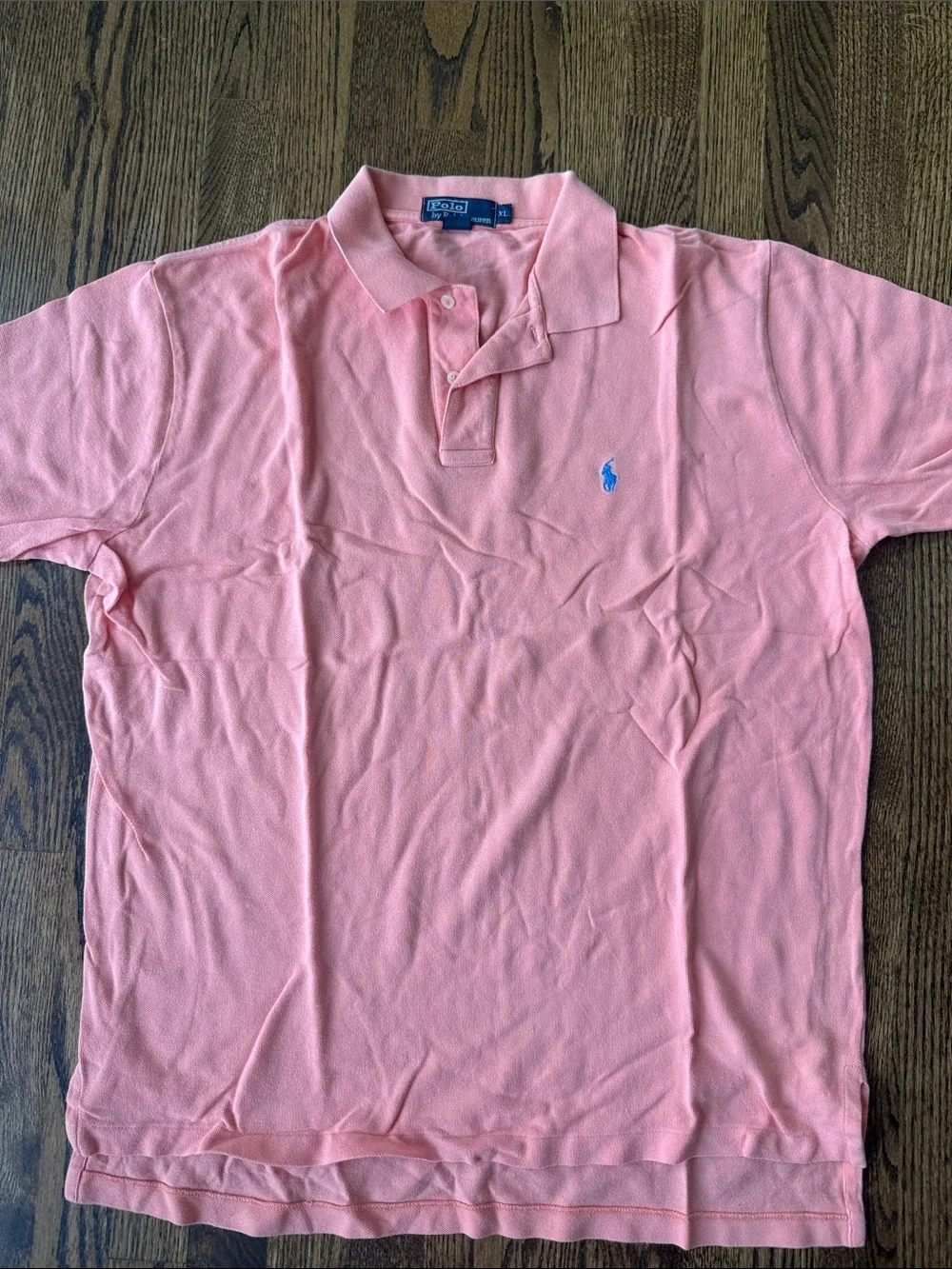 Ralph Lauren Coral Pink Polo with Blue Pony